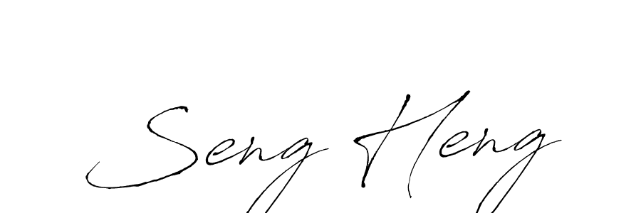 Seng Heng stylish signature style. Best Handwritten Sign (Antro_Vectra) for my name. Handwritten Signature Collection Ideas for my name Seng Heng. Seng Heng signature style 6 images and pictures png