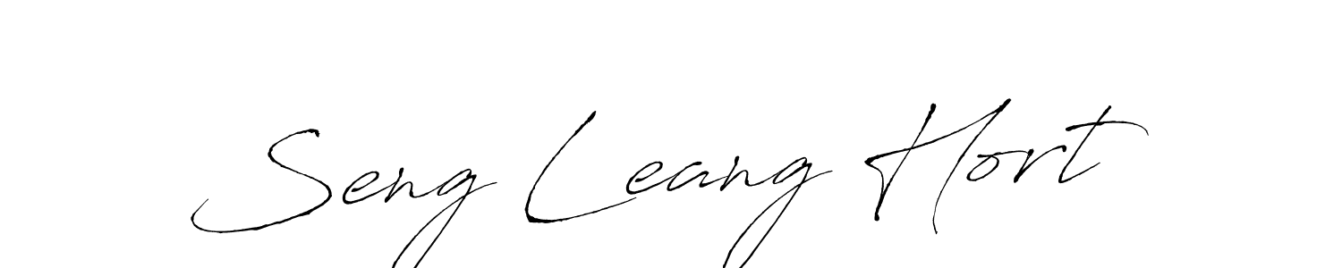 How to make Seng Leang Hort name signature. Use Antro_Vectra style for creating short signs online. This is the latest handwritten sign. Seng Leang Hort signature style 6 images and pictures png