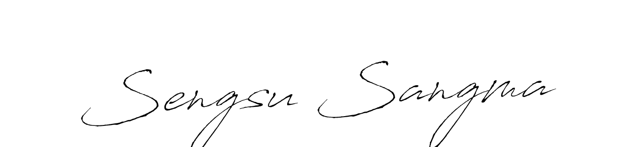 Make a beautiful signature design for name Sengsu Sangma. With this signature (Antro_Vectra) style, you can create a handwritten signature for free. Sengsu Sangma signature style 6 images and pictures png