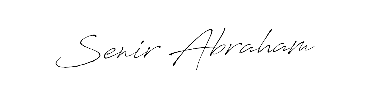 The best way (Antro_Vectra) to make a short signature is to pick only two or three words in your name. The name Senir Abraham include a total of six letters. For converting this name. Senir Abraham signature style 6 images and pictures png