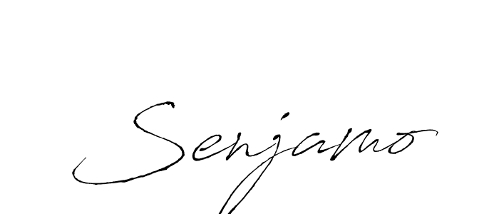 Use a signature maker to create a handwritten signature online. With this signature software, you can design (Antro_Vectra) your own signature for name Senjamo. Senjamo signature style 6 images and pictures png