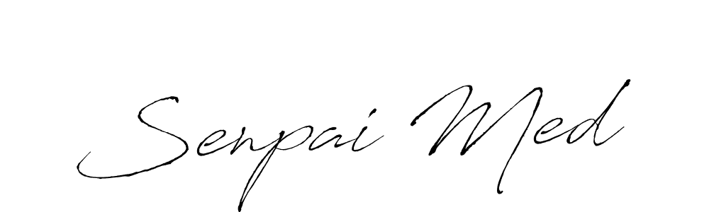 How to make Senpai Med signature? Antro_Vectra is a professional autograph style. Create handwritten signature for Senpai Med name. Senpai Med signature style 6 images and pictures png