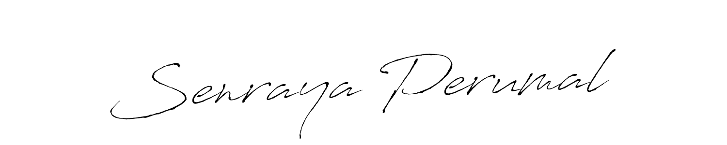 Create a beautiful signature design for name Senraya Perumal. With this signature (Antro_Vectra) fonts, you can make a handwritten signature for free. Senraya Perumal signature style 6 images and pictures png