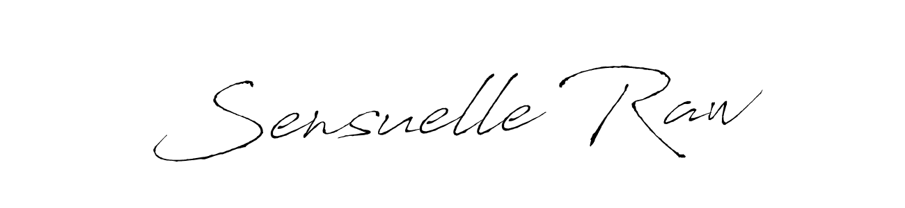 Design your own signature with our free online signature maker. With this signature software, you can create a handwritten (Antro_Vectra) signature for name Sensuelle Raw. Sensuelle Raw signature style 6 images and pictures png