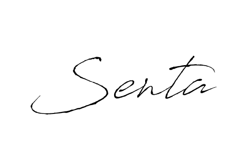 Use a signature maker to create a handwritten signature online. With this signature software, you can design (Antro_Vectra) your own signature for name Senta. Senta signature style 6 images and pictures png