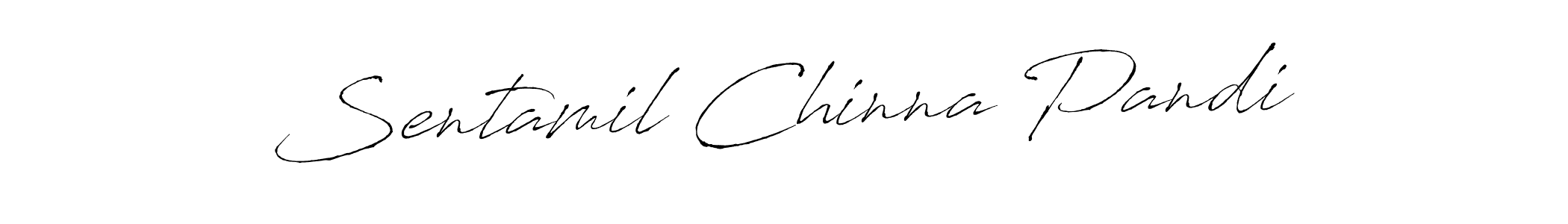 How to make Sentamil Chinna Pandi name signature. Use Antro_Vectra style for creating short signs online. This is the latest handwritten sign. Sentamil Chinna Pandi signature style 6 images and pictures png