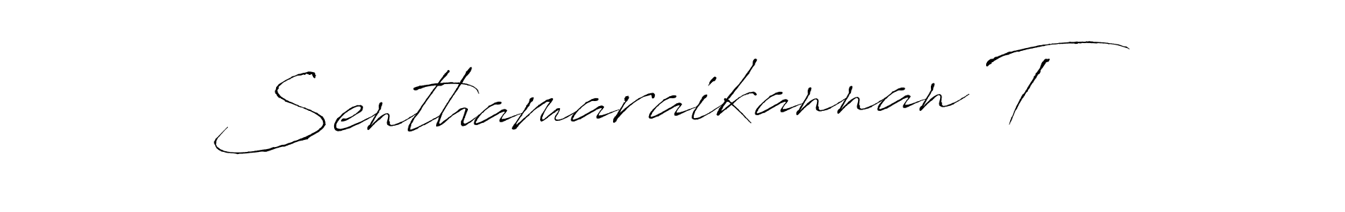 Use a signature maker to create a handwritten signature online. With this signature software, you can design (Antro_Vectra) your own signature for name Senthamaraikannan T. Senthamaraikannan T signature style 6 images and pictures png