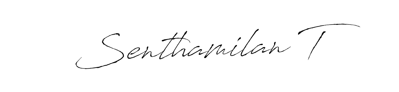 Senthamilan T stylish signature style. Best Handwritten Sign (Antro_Vectra) for my name. Handwritten Signature Collection Ideas for my name Senthamilan T. Senthamilan T signature style 6 images and pictures png