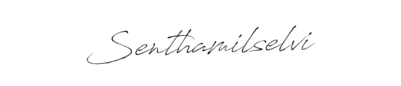 This is the best signature style for the Senthamilselvi name. Also you like these signature font (Antro_Vectra). Mix name signature. Senthamilselvi signature style 6 images and pictures png