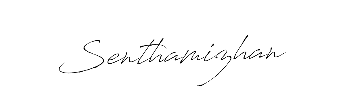 Design your own signature with our free online signature maker. With this signature software, you can create a handwritten (Antro_Vectra) signature for name Senthamizhan. Senthamizhan signature style 6 images and pictures png