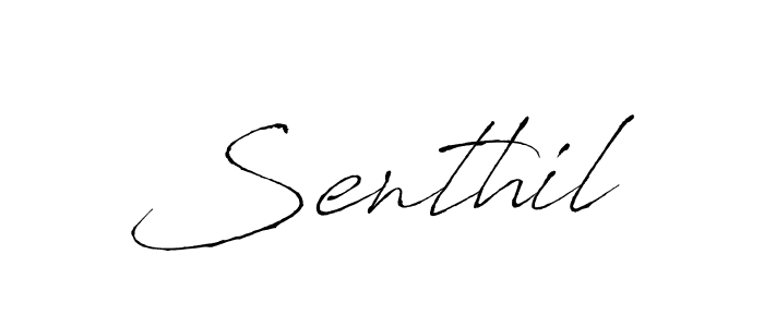 Create a beautiful signature design for name Senthil. With this signature (Antro_Vectra) fonts, you can make a handwritten signature for free. Senthil signature style 6 images and pictures png