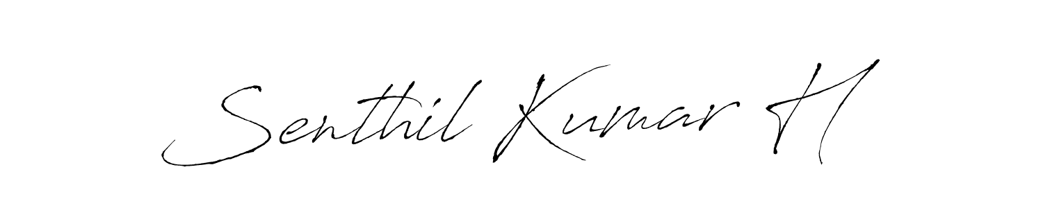 It looks lik you need a new signature style for name Senthil Kumar H. Design unique handwritten (Antro_Vectra) signature with our free signature maker in just a few clicks. Senthil Kumar H signature style 6 images and pictures png