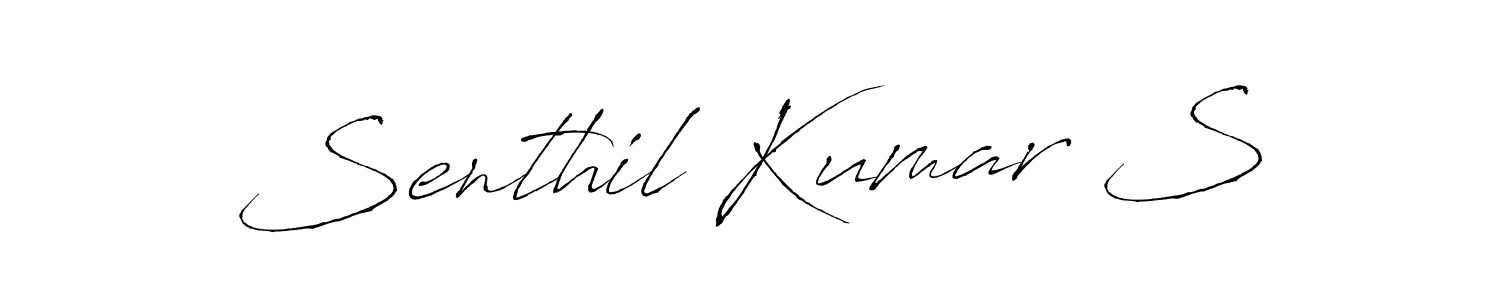 How to make Senthil Kumar S name signature. Use Antro_Vectra style for creating short signs online. This is the latest handwritten sign. Senthil Kumar S signature style 6 images and pictures png