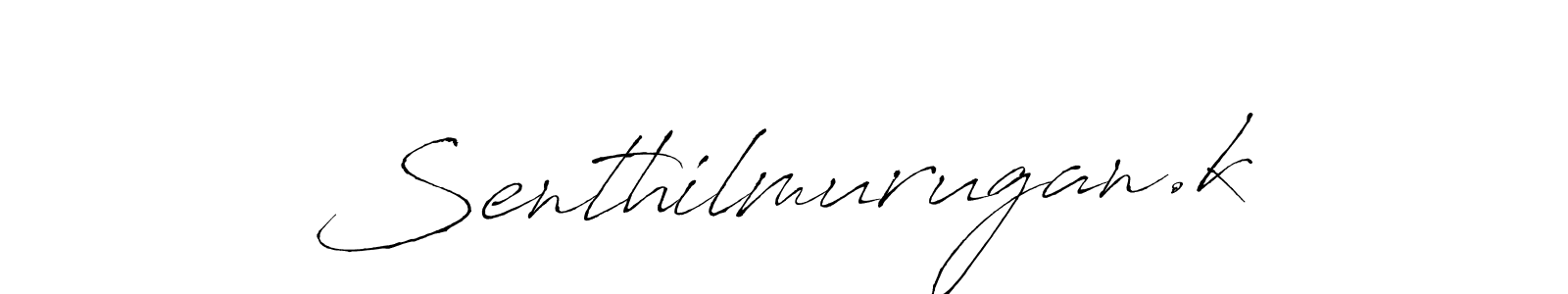 Use a signature maker to create a handwritten signature online. With this signature software, you can design (Antro_Vectra) your own signature for name Senthilmurugan.k. Senthilmurugan.k signature style 6 images and pictures png