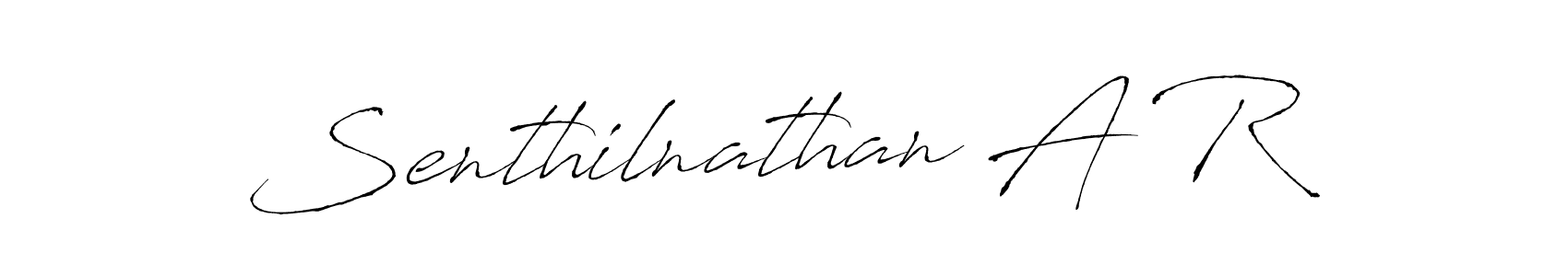 How to make Senthilnathan A R signature? Antro_Vectra is a professional autograph style. Create handwritten signature for Senthilnathan A R name. Senthilnathan A R signature style 6 images and pictures png