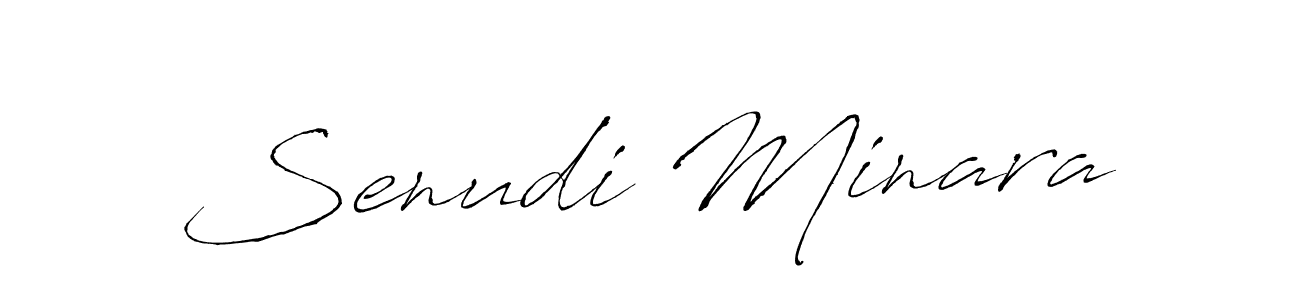 Create a beautiful signature design for name Senudi Minara. With this signature (Antro_Vectra) fonts, you can make a handwritten signature for free. Senudi Minara signature style 6 images and pictures png
