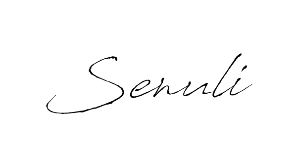 Senuli stylish signature style. Best Handwritten Sign (Antro_Vectra) for my name. Handwritten Signature Collection Ideas for my name Senuli. Senuli signature style 6 images and pictures png