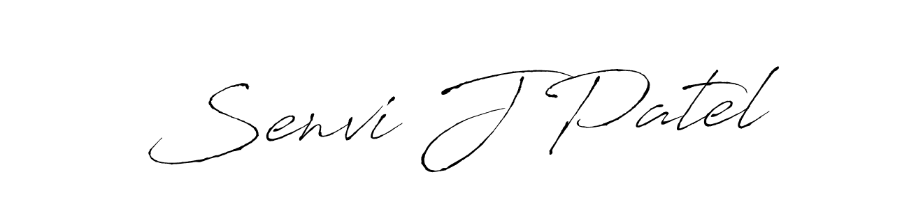 Design your own signature with our free online signature maker. With this signature software, you can create a handwritten (Antro_Vectra) signature for name Senvi J Patel. Senvi J Patel signature style 6 images and pictures png