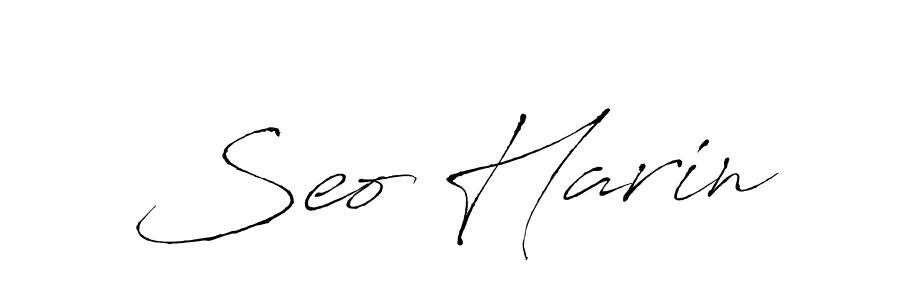 Use a signature maker to create a handwritten signature online. With this signature software, you can design (Antro_Vectra) your own signature for name Seo Harin. Seo Harin signature style 6 images and pictures png