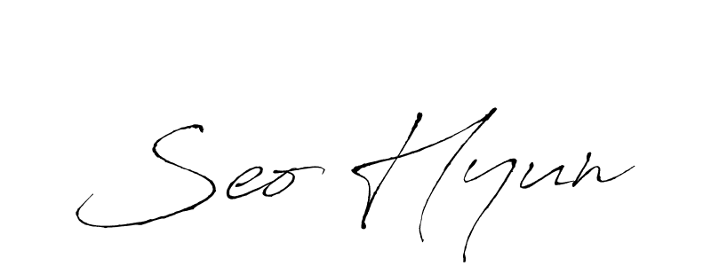 Make a beautiful signature design for name Seo Hyun. With this signature (Antro_Vectra) style, you can create a handwritten signature for free. Seo Hyun signature style 6 images and pictures png