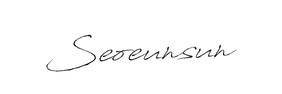 Use a signature maker to create a handwritten signature online. With this signature software, you can design (Antro_Vectra) your own signature for name Seoeunsun. Seoeunsun signature style 6 images and pictures png
