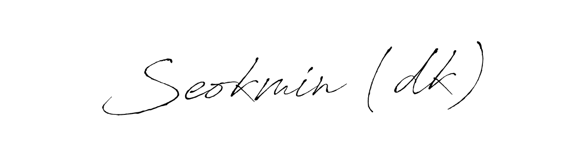 if you are searching for the best signature style for your name Seokmin (dk). so please give up your signature search. here we have designed multiple signature styles  using Antro_Vectra. Seokmin (dk) signature style 6 images and pictures png