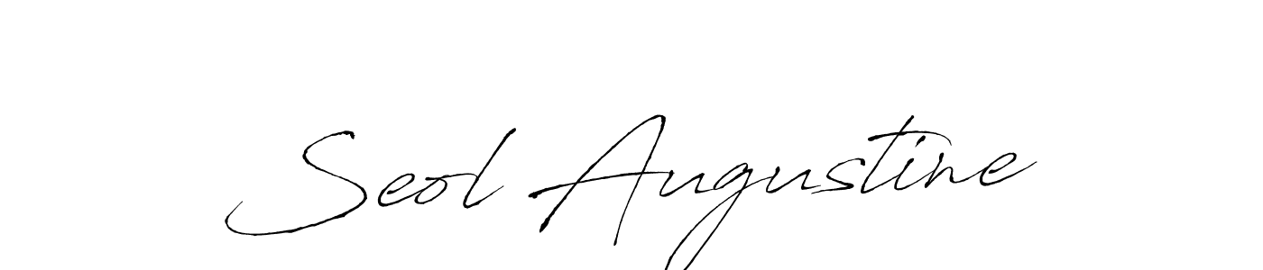 How to make Seol Augustine name signature. Use Antro_Vectra style for creating short signs online. This is the latest handwritten sign. Seol Augustine signature style 6 images and pictures png