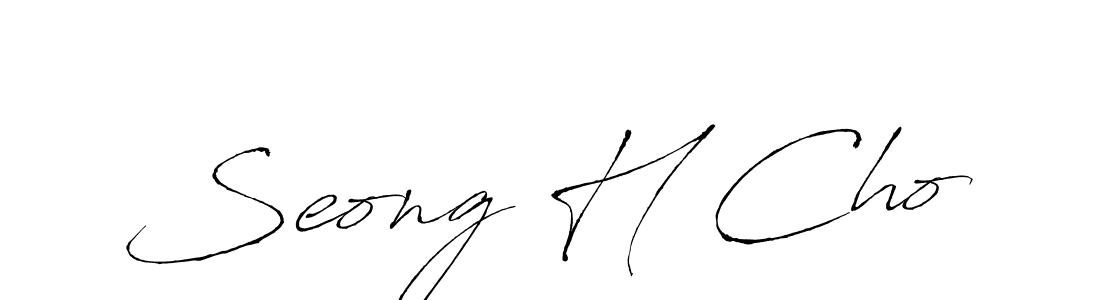 You should practise on your own different ways (Antro_Vectra) to write your name (Seong H Cho) in signature. don't let someone else do it for you. Seong H Cho signature style 6 images and pictures png