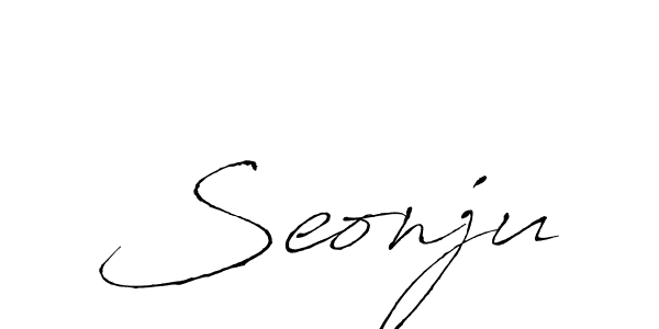 How to make Seonju signature? Antro_Vectra is a professional autograph style. Create handwritten signature for Seonju name. Seonju signature style 6 images and pictures png