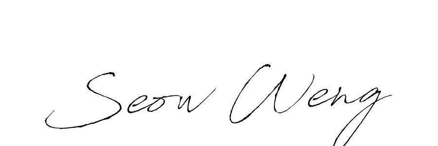 How to make Seow Weng name signature. Use Antro_Vectra style for creating short signs online. This is the latest handwritten sign. Seow Weng signature style 6 images and pictures png
