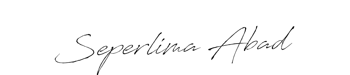 Similarly Antro_Vectra is the best handwritten signature design. Signature creator online .You can use it as an online autograph creator for name Seperlima Abad. Seperlima Abad signature style 6 images and pictures png