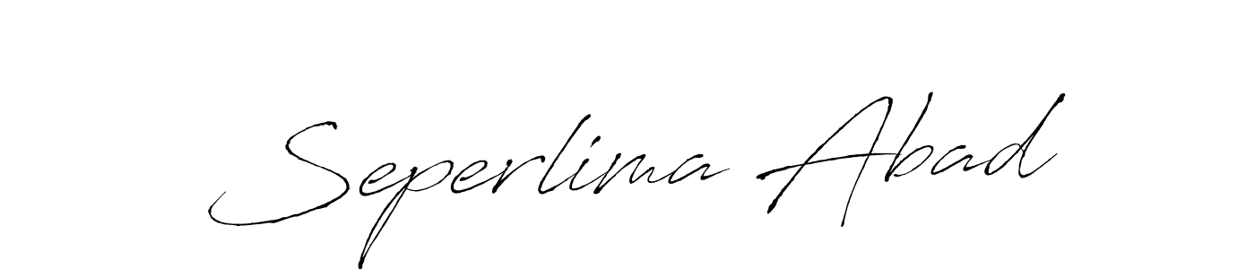 Similarly Antro_Vectra is the best handwritten signature design. Signature creator online .You can use it as an online autograph creator for name Seperlima Abad. Seperlima Abad signature style 6 images and pictures png