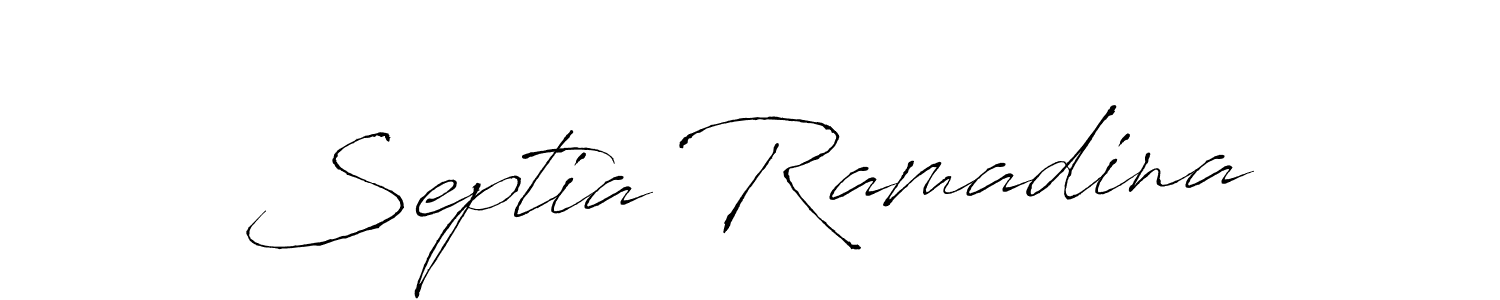 You should practise on your own different ways (Antro_Vectra) to write your name (Septia Ramadina) in signature. don't let someone else do it for you. Septia Ramadina signature style 6 images and pictures png