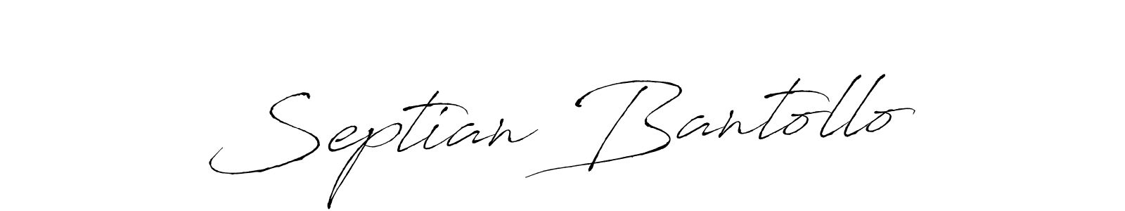 Create a beautiful signature design for name Septian Bantollo. With this signature (Antro_Vectra) fonts, you can make a handwritten signature for free. Septian Bantollo signature style 6 images and pictures png