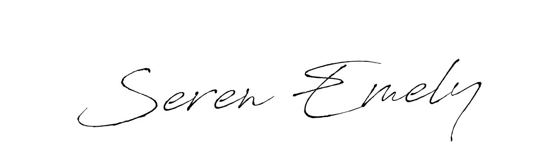 Seren Emely stylish signature style. Best Handwritten Sign (Antro_Vectra) for my name. Handwritten Signature Collection Ideas for my name Seren Emely. Seren Emely signature style 6 images and pictures png