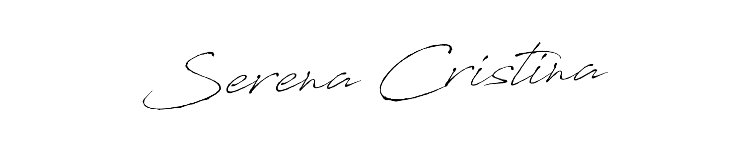 How to make Serena Cristina name signature. Use Antro_Vectra style for creating short signs online. This is the latest handwritten sign. Serena Cristina signature style 6 images and pictures png