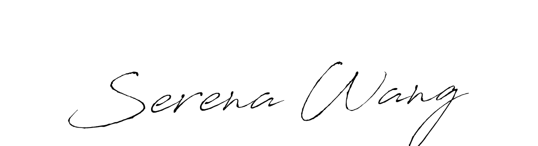 The best way (Antro_Vectra) to make a short signature is to pick only two or three words in your name. The name Serena Wang include a total of six letters. For converting this name. Serena Wang signature style 6 images and pictures png