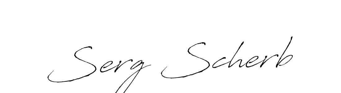 Serg Scherb stylish signature style. Best Handwritten Sign (Antro_Vectra) for my name. Handwritten Signature Collection Ideas for my name Serg Scherb. Serg Scherb signature style 6 images and pictures png