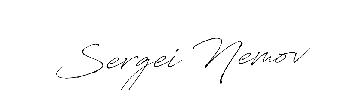Make a beautiful signature design for name Sergei Nemov. With this signature (Antro_Vectra) style, you can create a handwritten signature for free. Sergei Nemov signature style 6 images and pictures png