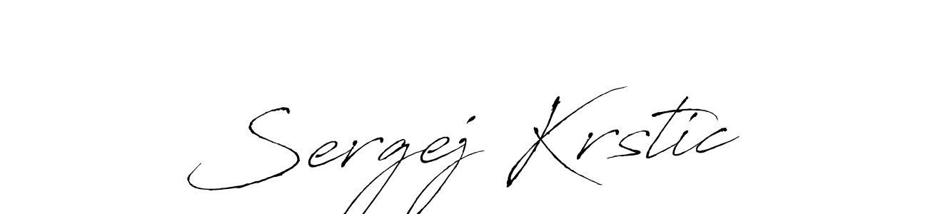 Sergej Krstic stylish signature style. Best Handwritten Sign (Antro_Vectra) for my name. Handwritten Signature Collection Ideas for my name Sergej Krstic. Sergej Krstic signature style 6 images and pictures png