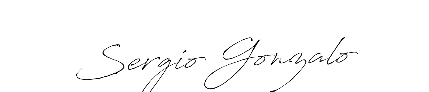 Create a beautiful signature design for name Sergio Gonzalo. With this signature (Antro_Vectra) fonts, you can make a handwritten signature for free. Sergio Gonzalo signature style 6 images and pictures png
