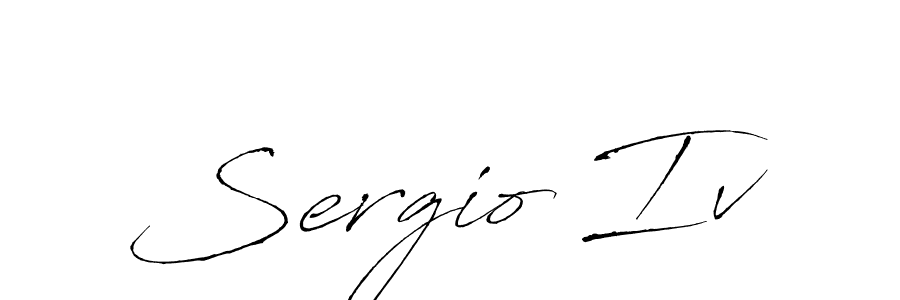 Sergio Iv stylish signature style. Best Handwritten Sign (Antro_Vectra) for my name. Handwritten Signature Collection Ideas for my name Sergio Iv. Sergio Iv signature style 6 images and pictures png