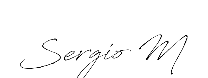 It looks lik you need a new signature style for name Sergio M. Design unique handwritten (Antro_Vectra) signature with our free signature maker in just a few clicks. Sergio M signature style 6 images and pictures png