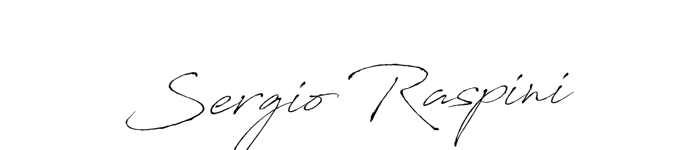 Design your own signature with our free online signature maker. With this signature software, you can create a handwritten (Antro_Vectra) signature for name Sergio Raspini. Sergio Raspini signature style 6 images and pictures png