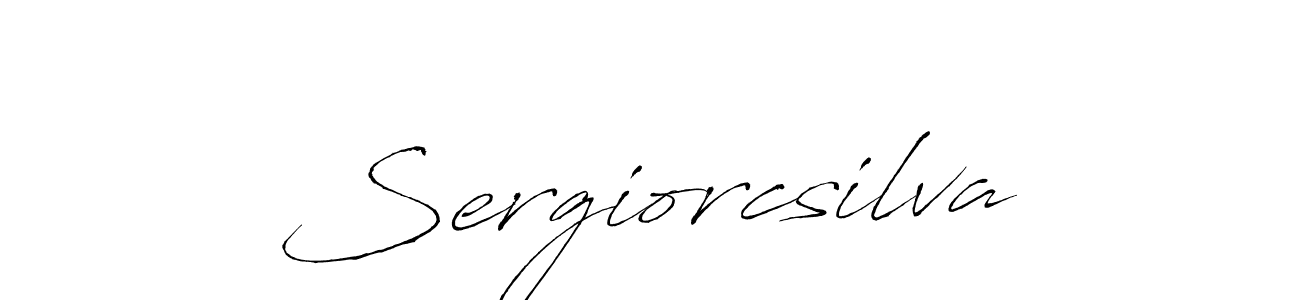 Create a beautiful signature design for name Sergiorcsilva. With this signature (Antro_Vectra) fonts, you can make a handwritten signature for free. Sergiorcsilva signature style 6 images and pictures png