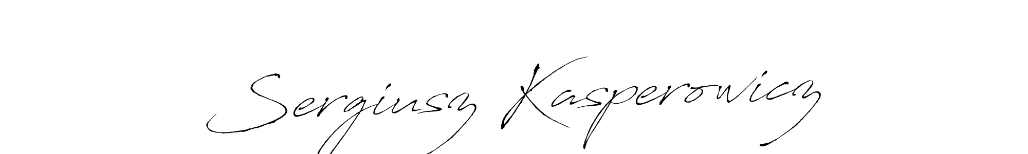 Sergiusz Kasperowicz stylish signature style. Best Handwritten Sign (Antro_Vectra) for my name. Handwritten Signature Collection Ideas for my name Sergiusz Kasperowicz. Sergiusz Kasperowicz signature style 6 images and pictures png