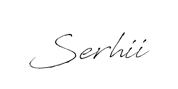 How to make Serhii signature? Antro_Vectra is a professional autograph style. Create handwritten signature for Serhii name. Serhii signature style 6 images and pictures png