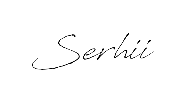 How to make Serhii signature? Antro_Vectra is a professional autograph style. Create handwritten signature for Serhii name. Serhii signature style 6 images and pictures png