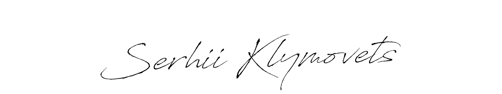 How to make Serhii Klymovets signature? Antro_Vectra is a professional autograph style. Create handwritten signature for Serhii Klymovets name. Serhii Klymovets signature style 6 images and pictures png