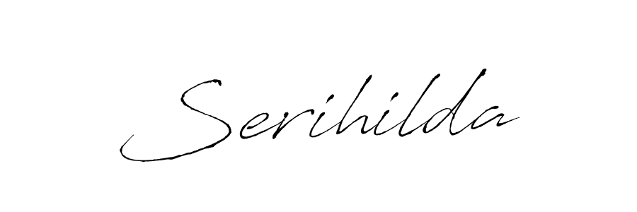 How to make Serihilda name signature. Use Antro_Vectra style for creating short signs online. This is the latest handwritten sign. Serihilda signature style 6 images and pictures png